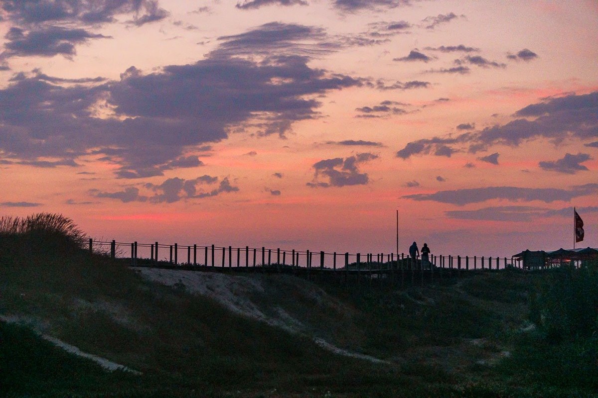 boardwalk sunset